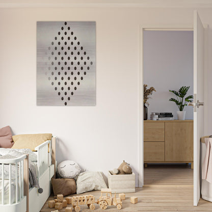BLACK TO WHITE DISKS 1952 - Bridget Riley Brushed Aluminum Print - 70x100 cm / 28x40 inches | Bridget Riley Aluminum Print | Bridget Riley Prints