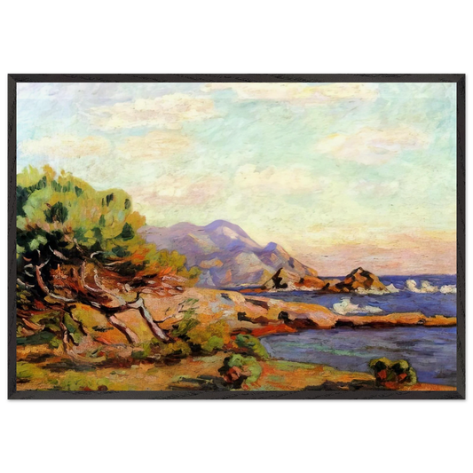 La Pointe du Lou Gaou - 1911 - Armand Guillaumin 70x100 cm / 28x40 inches Framed Art Print – Black Wooden Frame