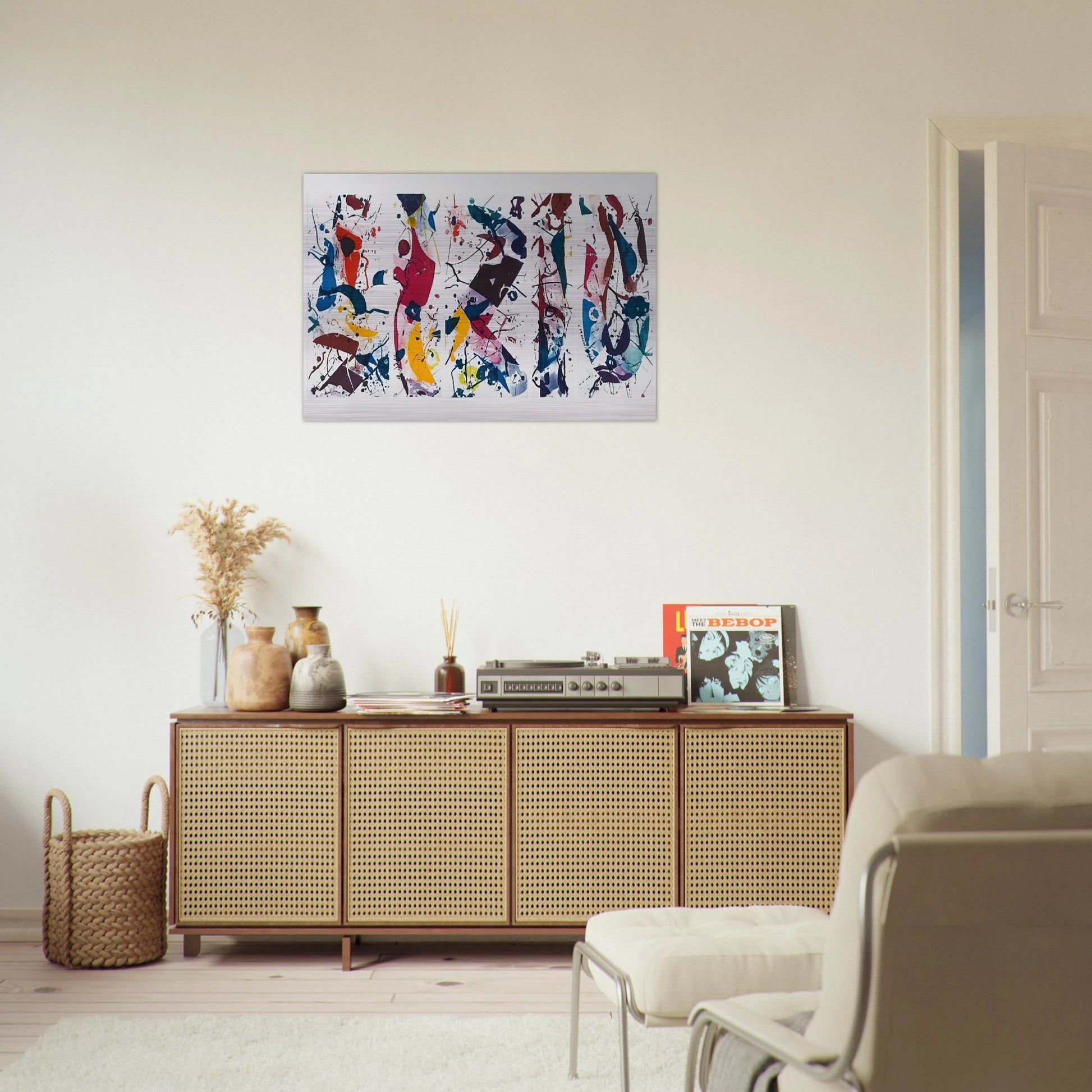 Untitled SFE 020  Lembark I53  - Sam Francis Brushed Aluminum Print - 70x100 cm / 28x40 inches | Sam Francis Aluminum Print | Sam Francis Prints