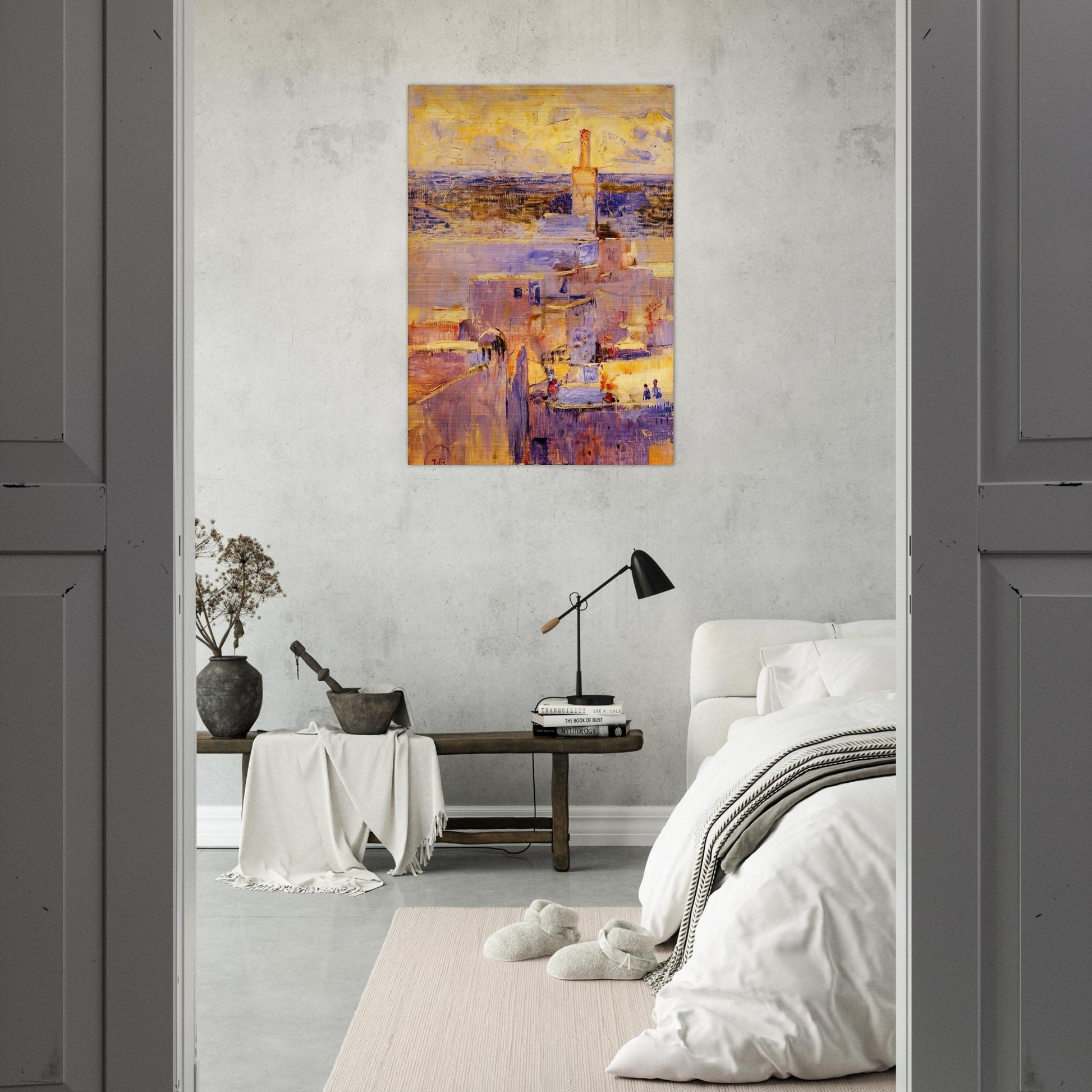 VIEW OF MEKNES MOROCCO - Theo van Rysselberghe Brushed Aluminum Print - 70x100 cm / 28x40 inches | Theo van Rysselberghe Aluminum Print | Theo van Rysselberghe Prints
