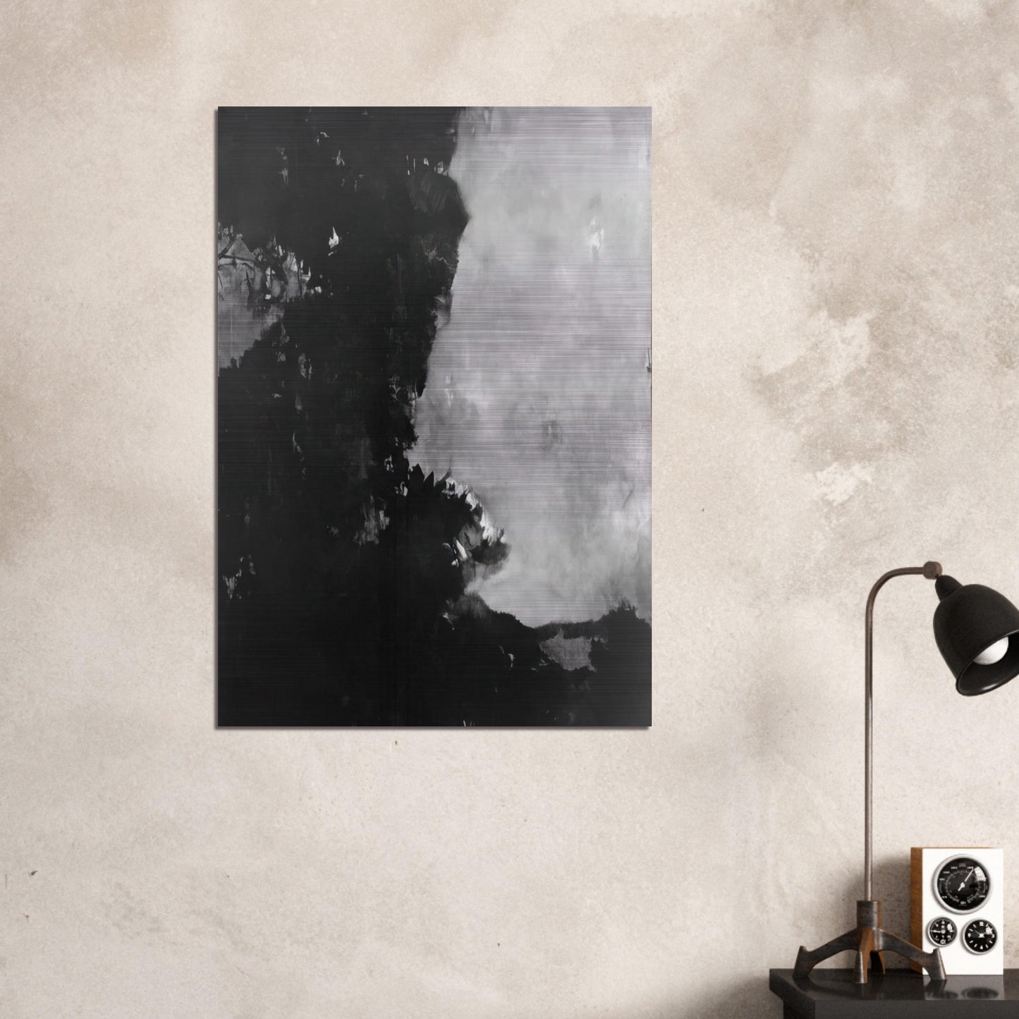 Untitled Black Painting - 1950 - Edward Corbett Brushed Aluminum Print - 70x100 cm / 28x40 inches | Edward Corbett Aluminum Print | Edward Corbett Prints