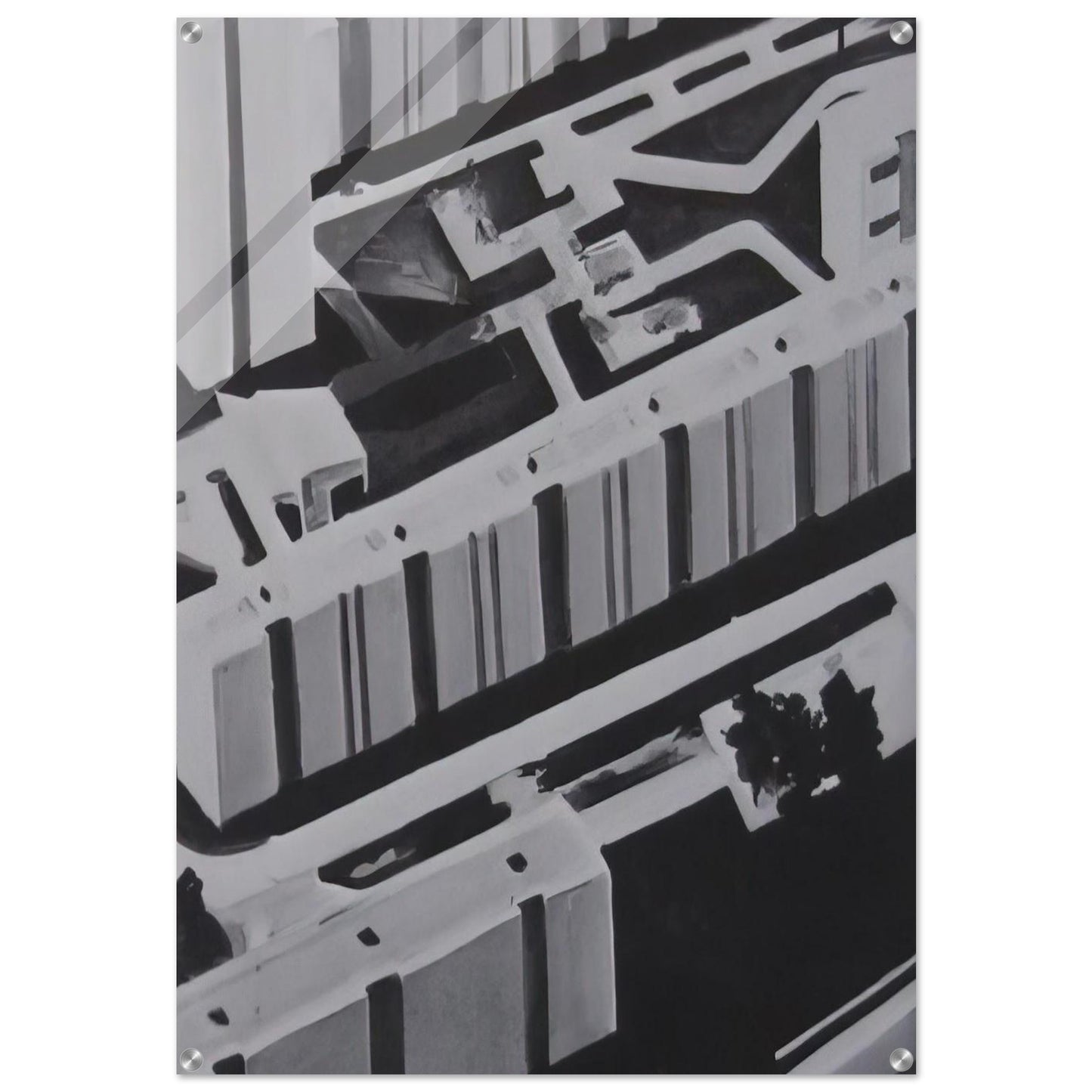 TOWNSCAPE SL 1969 0 - Gerhard Richter Acrylic Print - 70x100 cm / 28x40″ inches