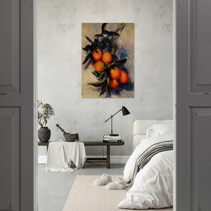 Branch of Orange Bearing Fruit - claude monet Brushed Aluminum Print - 70x100 cm / 28x40 inches | claude monet Aluminum Print | claude monet Prints