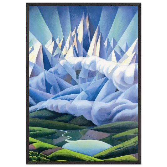 Forme ascenzionali o Forze ascenzionali - 1930 - Gerardo Dottori 70x100 cm / 28x40 inches Framed Art Print – Black Wooden Frame