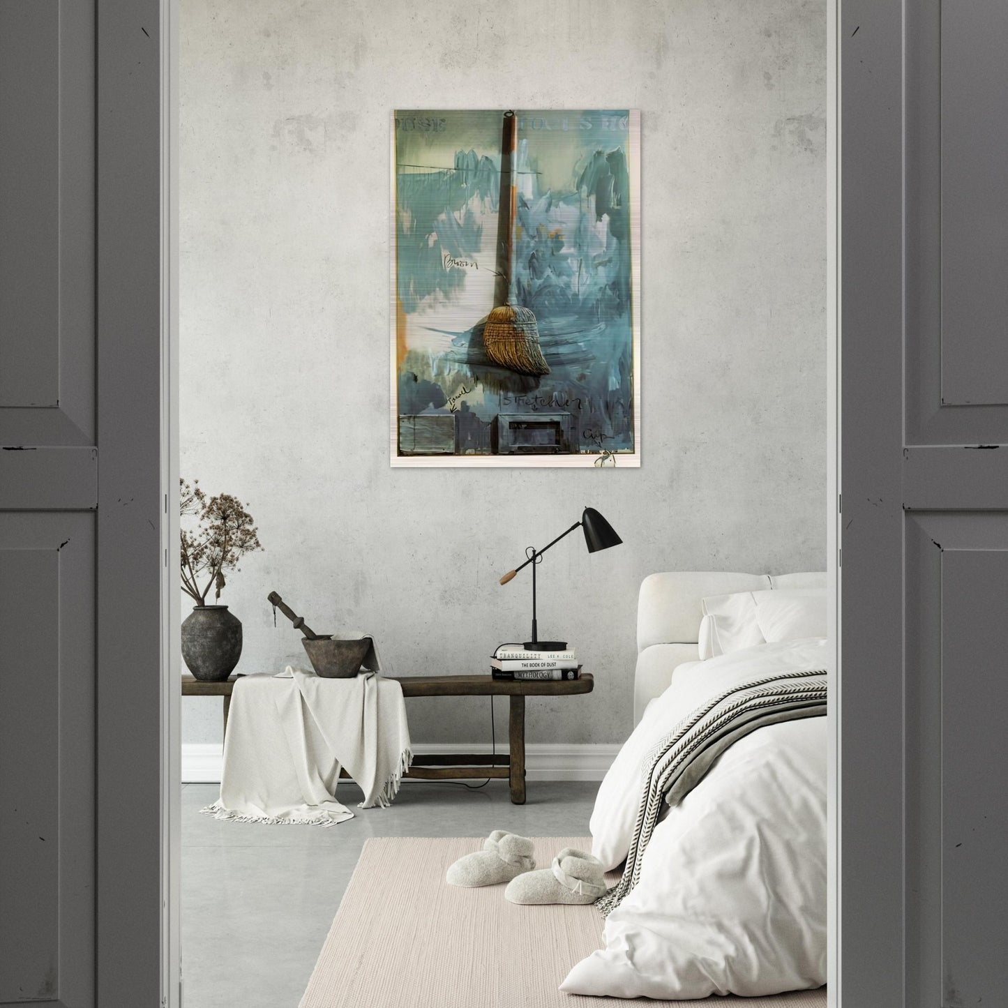 FOOLS HOUSE - Jasper Johns Brushed Aluminum Print - 70x100 cm / 28x40 inches | Jasper Johns Aluminum Print | Jasper Johns Prints