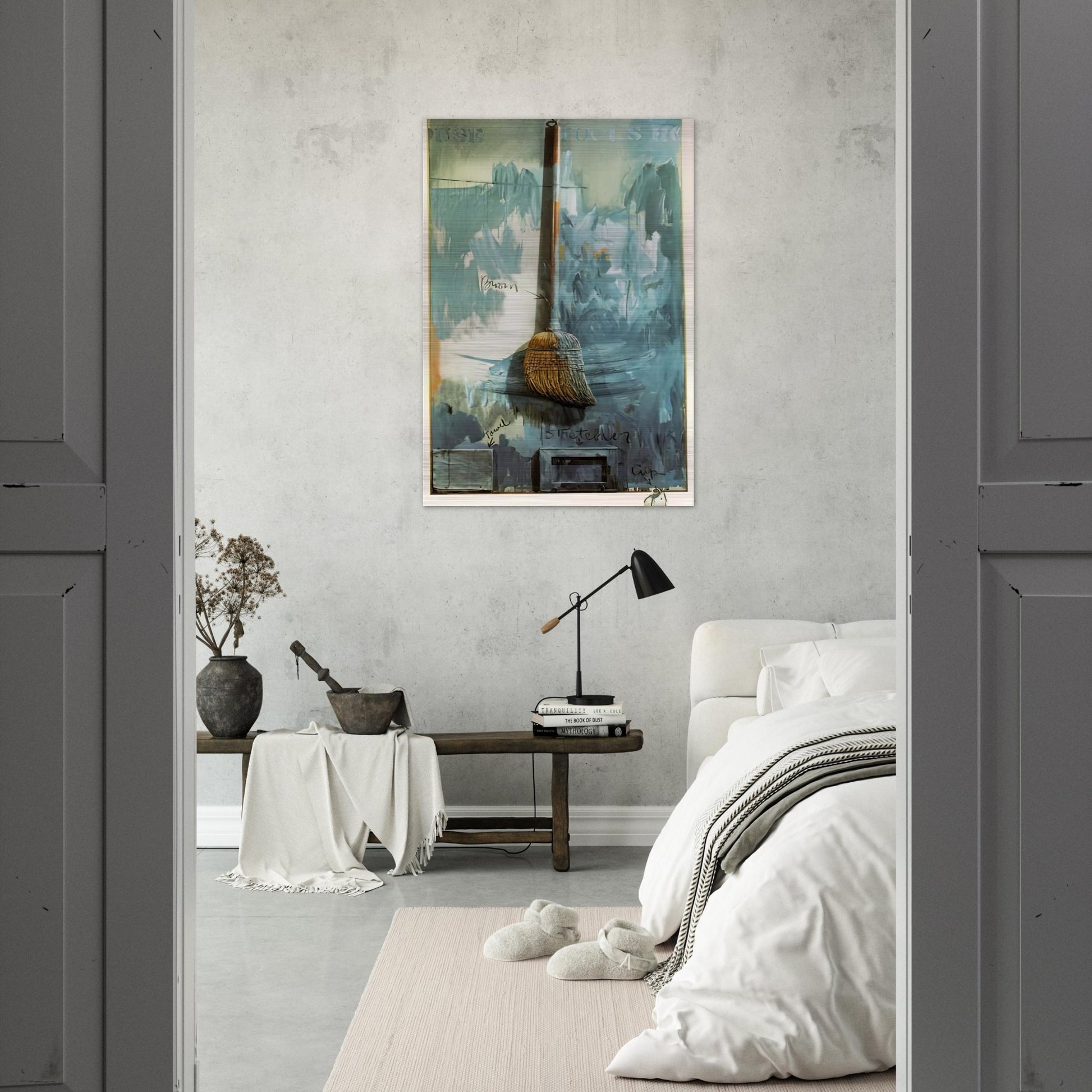 FOOLS HOUSE - Jasper Johns Brushed Aluminum Print - 70x100 cm / 28x40 inches | Jasper Johns Aluminum Print | Jasper Johns Prints