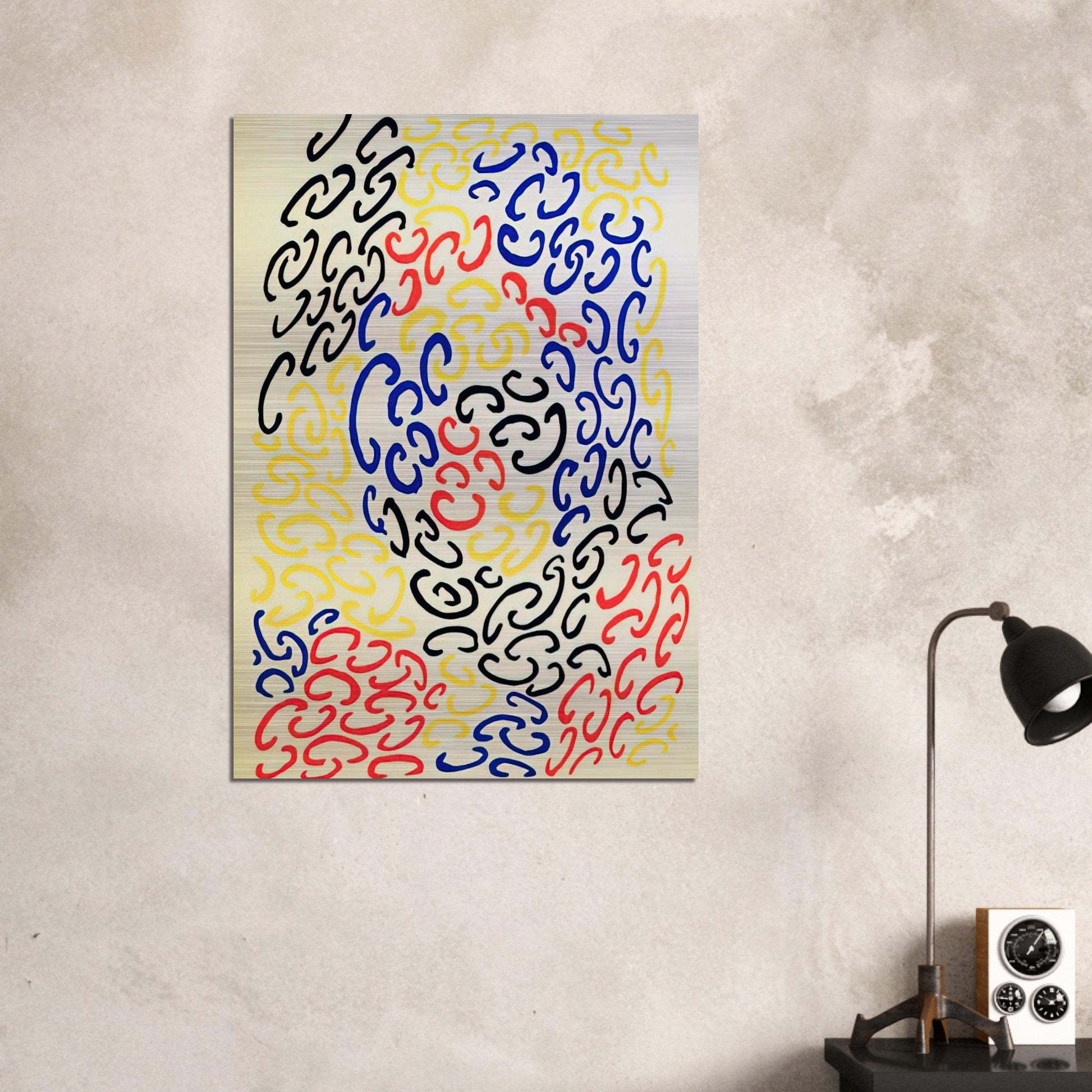 COMPOSITION 10 - Sonia Delaunay Brushed Aluminum Print - 70x100 cm / 28x40 inches | Sonia Delaunay Aluminum Print | Sonia Delaunay Prints