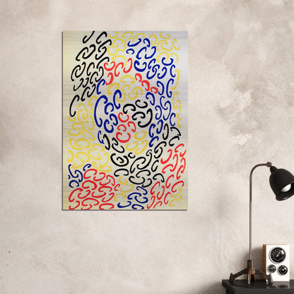 COMPOSITION 10 - Sonia Delaunay Brushed Aluminum Print - 70x100 cm / 28x40 inches | Sonia Delaunay Aluminum Print | Sonia Delaunay Prints