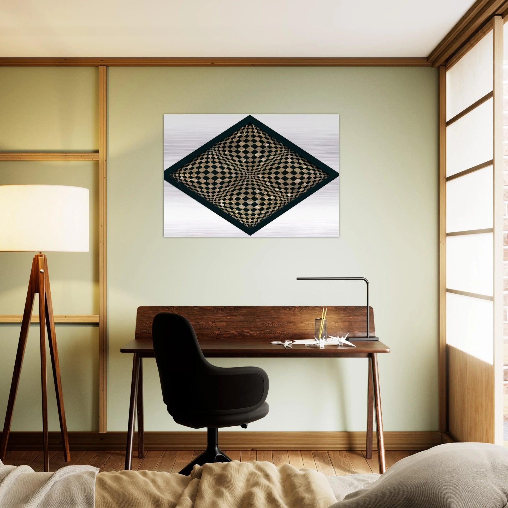 Oggetto ottico dynamico - Op Art - Dadamaino Brushed Aluminum Print - 70x100 cm / 28x40 inches | Dadamaino Aluminum Print | Dadamaino Prints