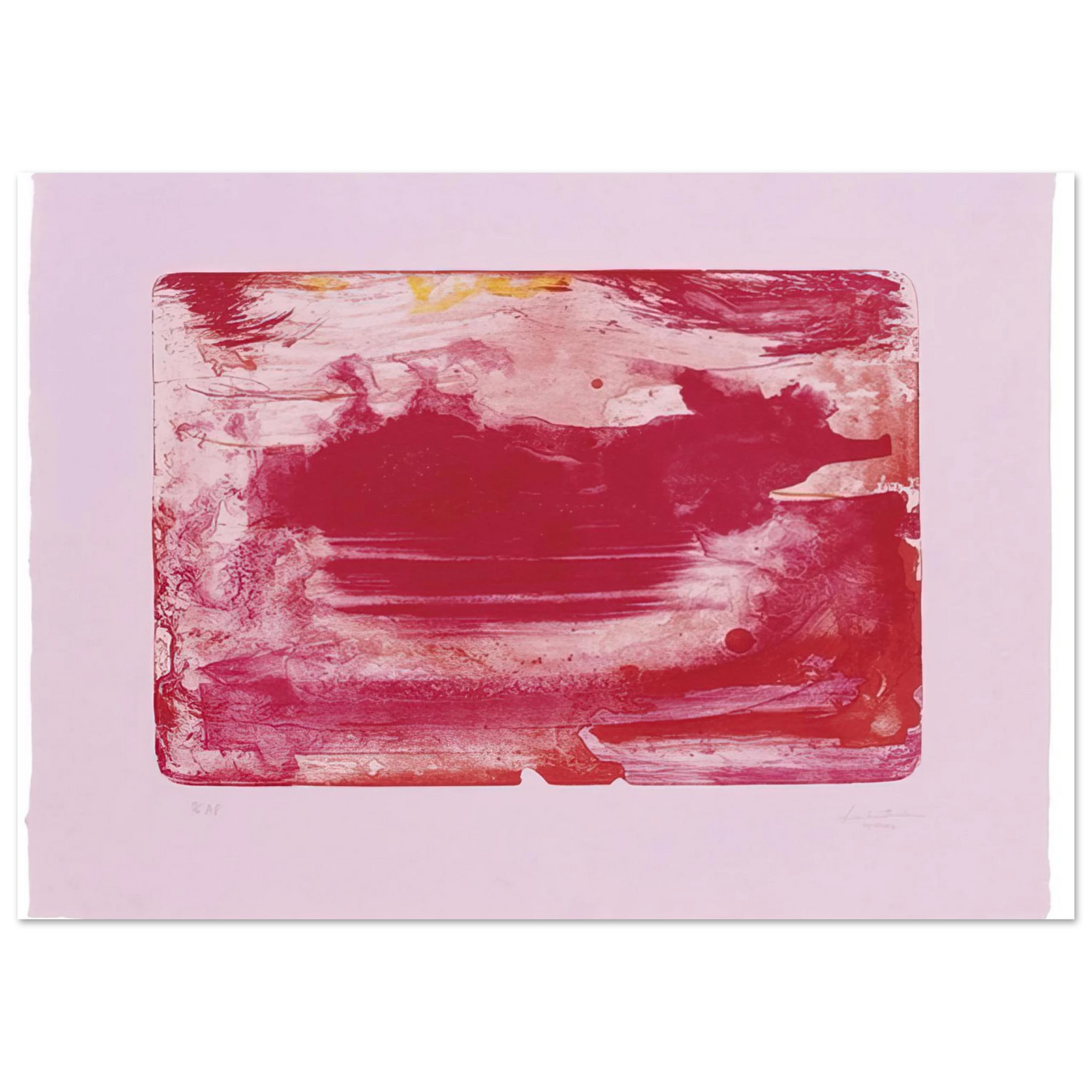 Helen Frankenthaler - The Red Sea - 1982 Wall art - 70x100 cm / 28x40 inches - Fine Art Poster-canvas - -