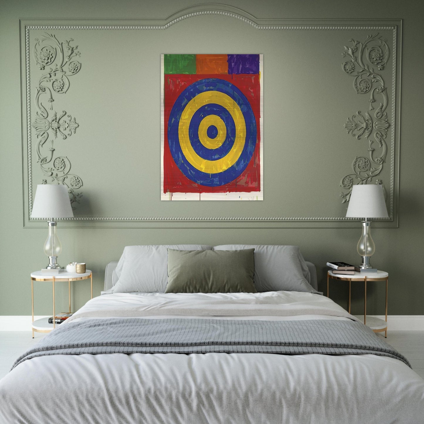 TARGET ULAE 147 1974 - Jasper Johns Brushed Aluminum Print - 70x100 cm / 28x40 inches | Jasper Johns Aluminum Print | Jasper Johns Prints