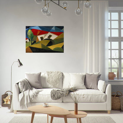 LANDSCAPE 1918 - Enrico Prampolini Brushed Aluminum Print - 70x100 cm / 28x40 inches | Enrico Prampolini Aluminum Print | Enrico Prampolini Prints
