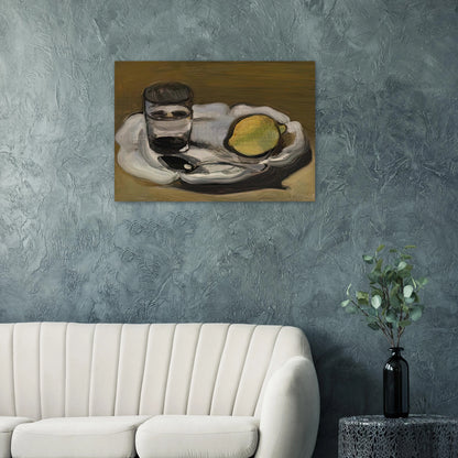 STILL LIFE WITH LEMON 1917 - Henri Matisse Brushed Aluminum Print - 70x100 cm / 28x40 inches | Henri Matisse Aluminum Print | Henri Matisse Prints