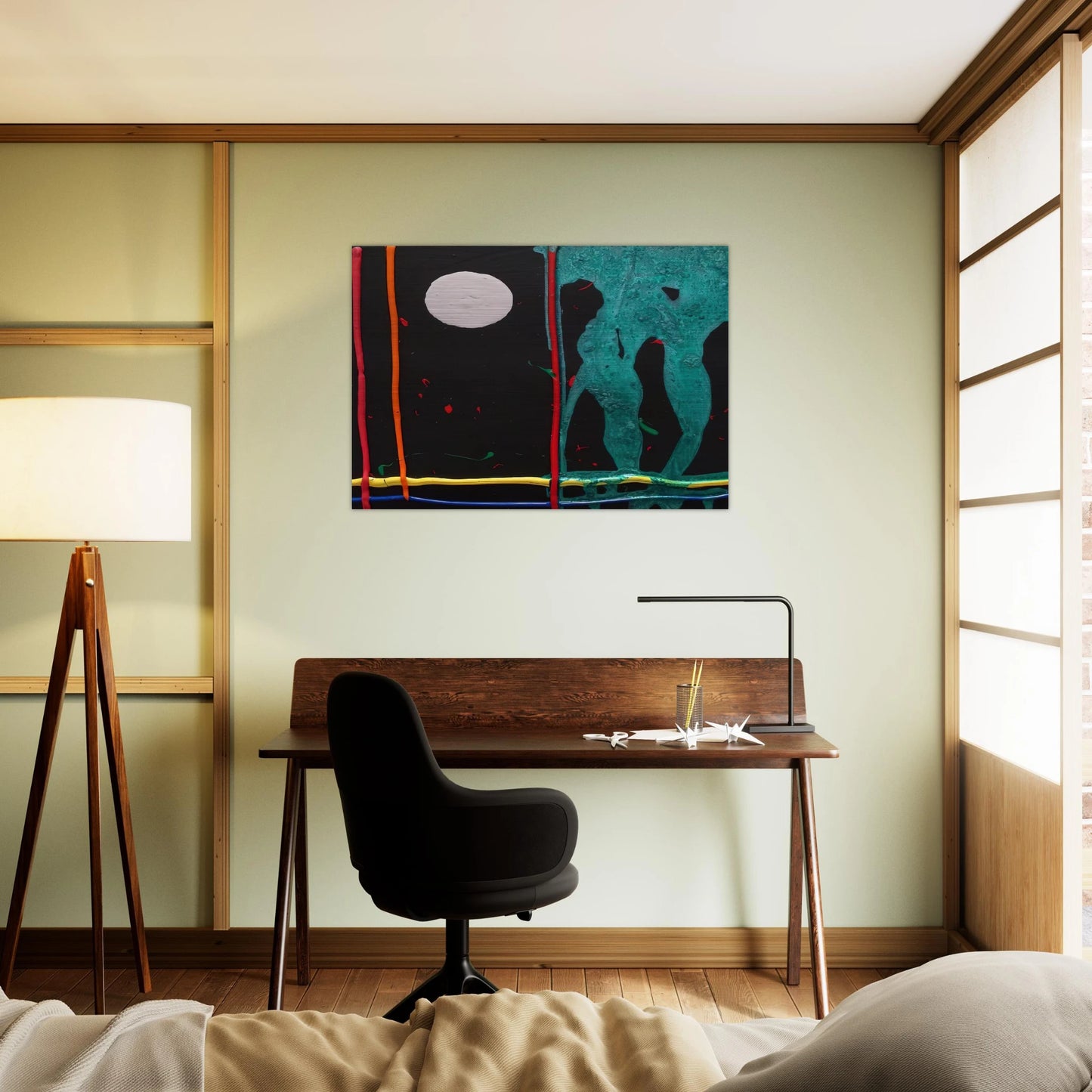 Watching 20-1-07 - 2007 - John Hoyland Brushed Aluminum Print - 70x100 cm / 28x40 inches | John Hoyland Aluminum Print | John Hoyland Prints