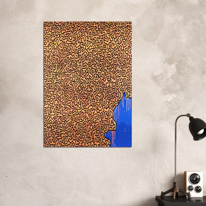 BRAZIL 1989 - Keith Haring Brushed Aluminum Print - 70x100 cm / 28x40 inches | Keith Haring Aluminum Print | Keith Haring Prints
