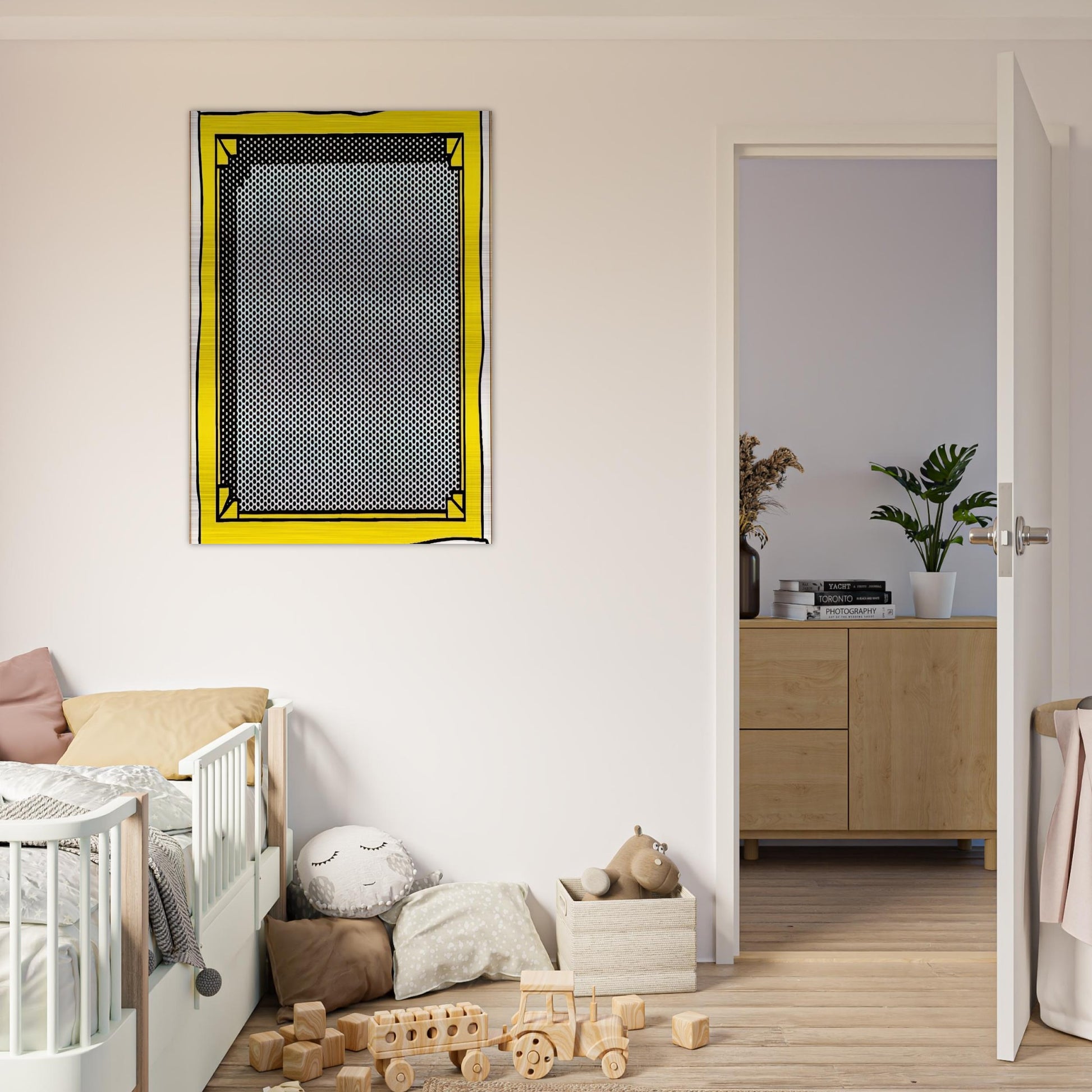 STRETCHER FRAME - Roy Lichtenstein Brushed Aluminum Print - 70x100 cm / 28x40 inches | Roy Lichtenstein Aluminum Print | Roy Lichtenstein Prints
