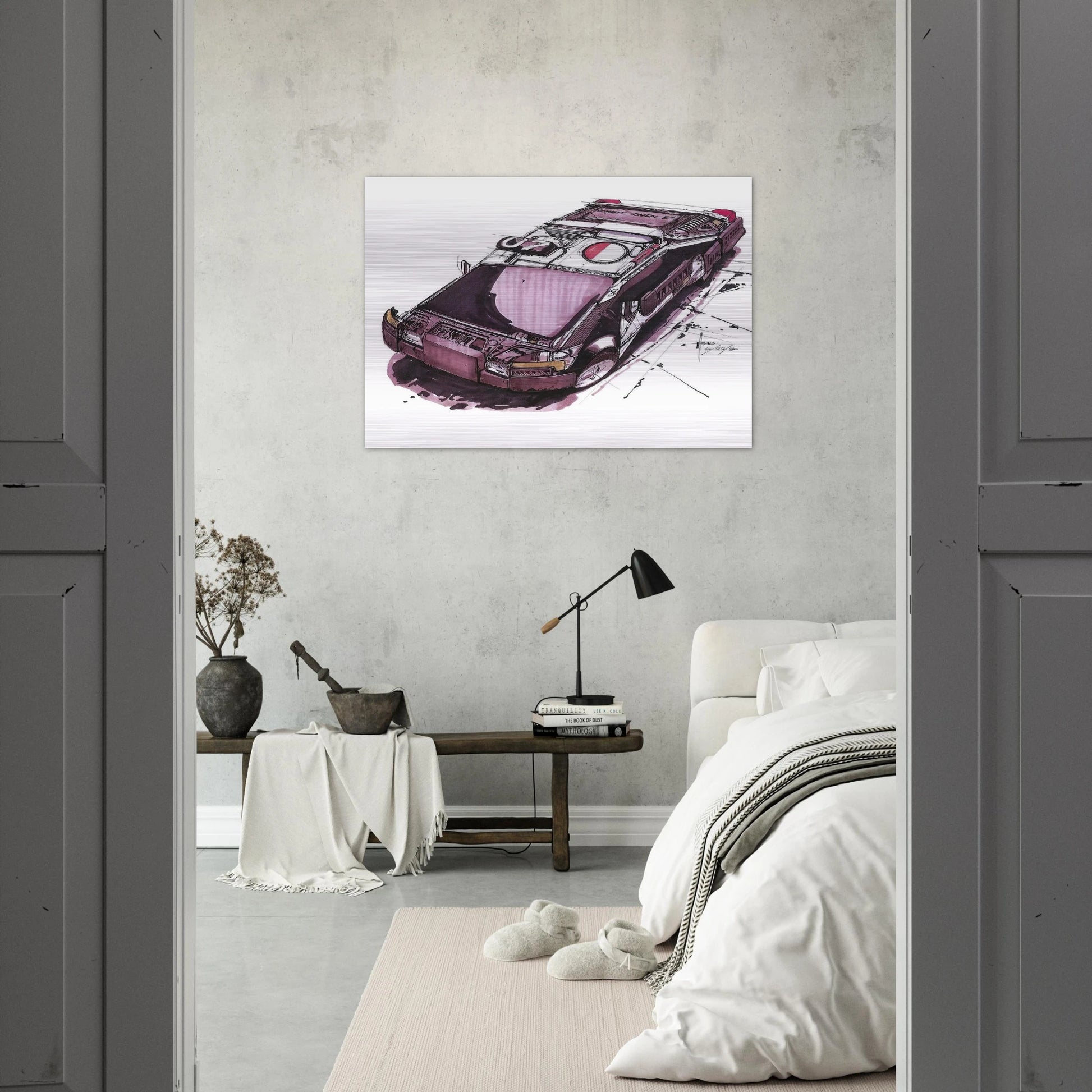 Syd Mead - Syd Mead Brushed Aluminum Print - 70x100 cm / 28x40 inches | Syd Mead Aluminum Print | Syd Mead Prints