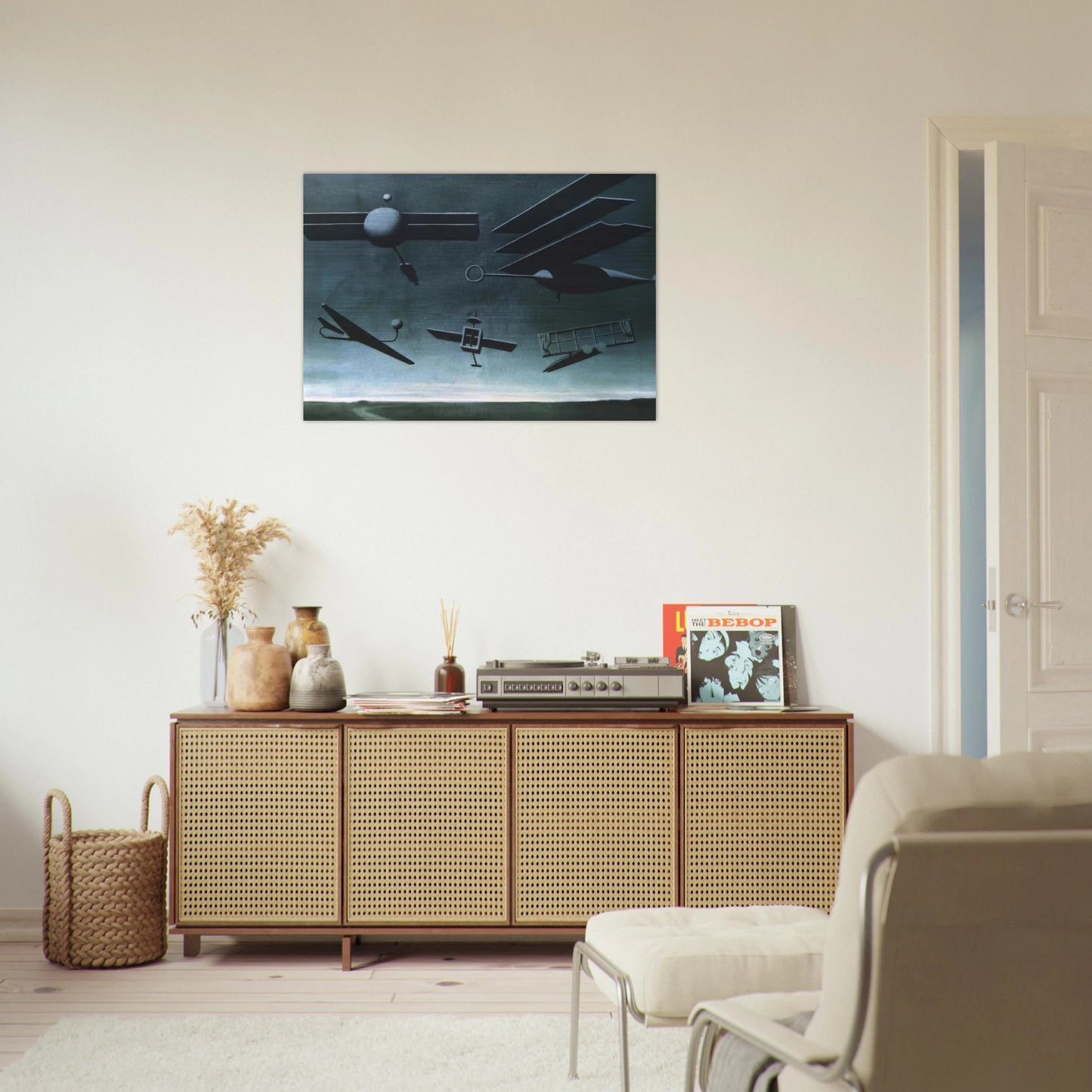 BLACK FLAG 1937 - Rene Magritte Brushed Aluminum Print - 70x100 cm / 28x40 inches | Rene Magritte Aluminum Print | Rene Magritte Prints