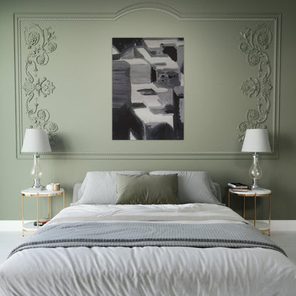 TOWNSCAPE 1968 3 - Gerhard Richter Brushed Aluminum Print - 70x100 cm / 28x40 inches | Gerhard Richter Aluminum Print | Gerhard Richter Prints