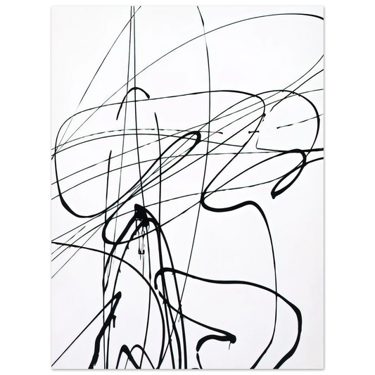 Hans Hartung - Untitled T1989-A3 - 1989  75x100 cm / 30x40inches Fine Art Poster