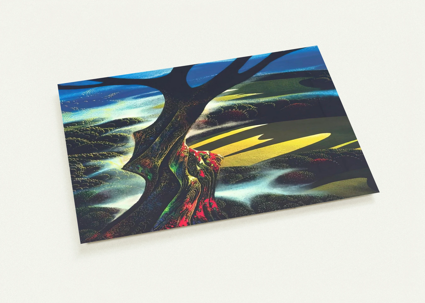 Autumn Shadows By Eyvind Earle Pack of 10 Post Cards | Eyvind Earle Post Cards | A6 (10.5 x 14.8 cm) - 4.1 x 5.8 inches