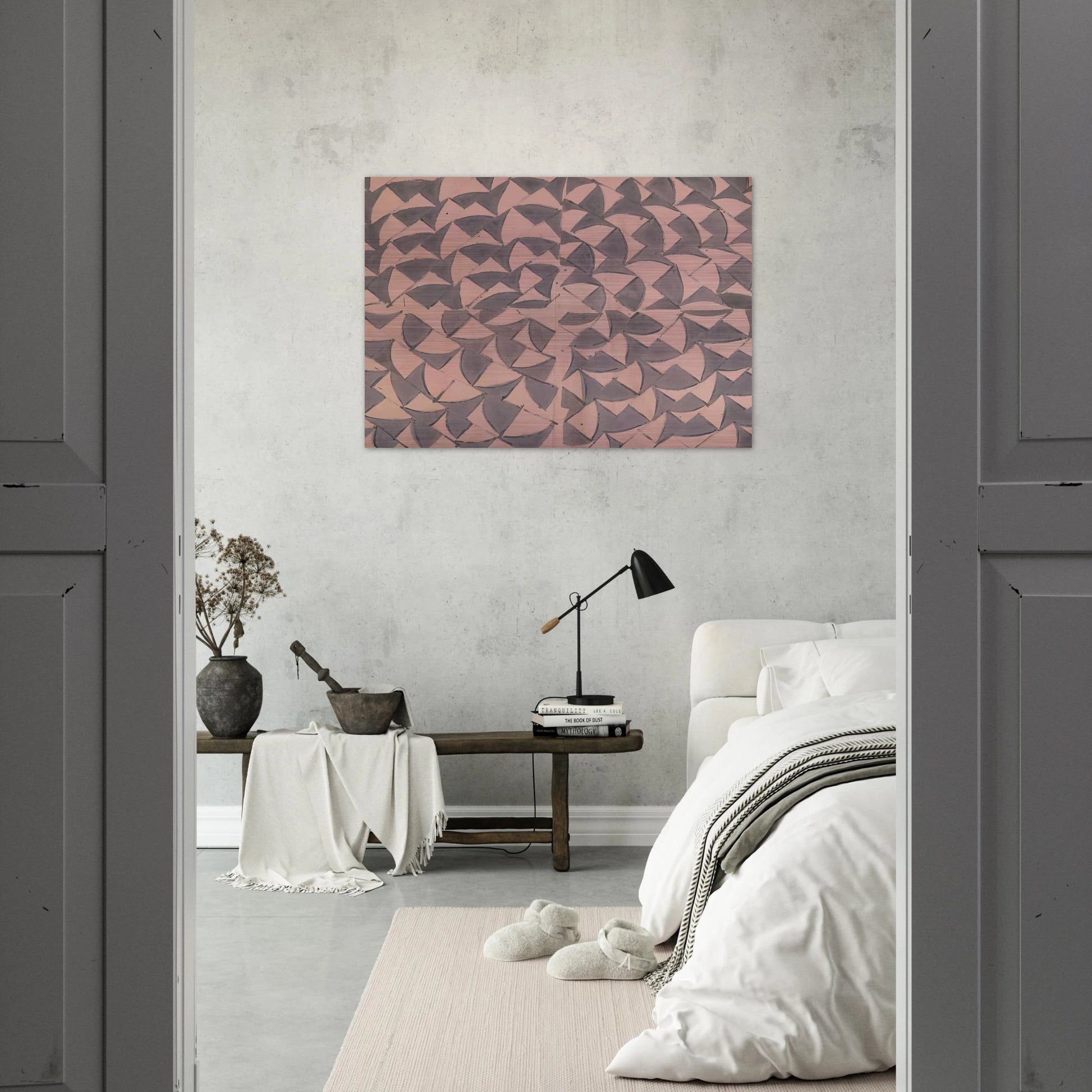 Rosa grigio grande - 1973 - Carla Accardi Brushed Aluminum Print - 70x100 cm / 28x40 inches | Carla Accardi Aluminum Print | Carla Accardi Prints