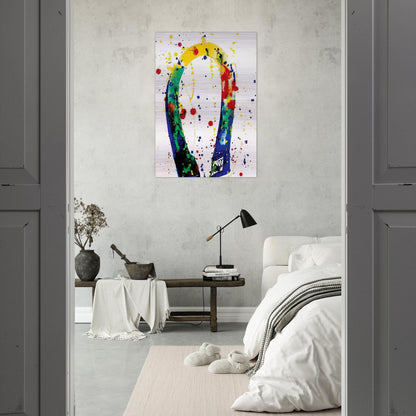 Sculpture Drawing Toyko  SF65-018  - Sam Francis Brushed Aluminum Print - 70x100 cm / 28x40 inches | Sam Francis Aluminum Print | Sam Francis Prints
