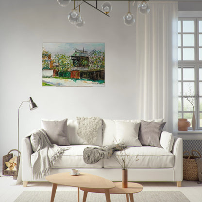 MOULIN DE LA GALETTE 4 - Maurice Utrillo Brushed Aluminum Print - 70x100 cm / 28x40 inches | Maurice Utrillo Aluminum Print | Maurice Utrillo Prints