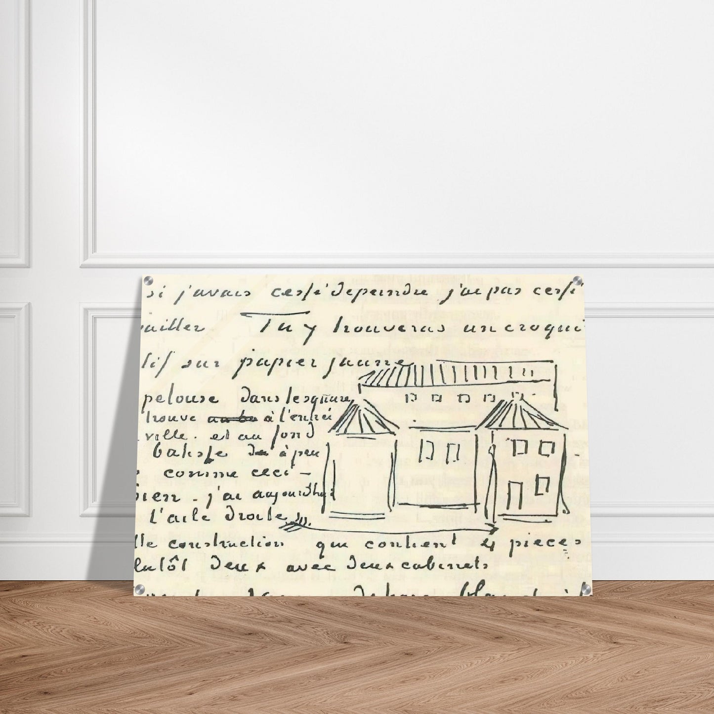 Vincent's House - Vincent van Gogh Acrylic Print - 70x100 cm / 28x40″ inches | Vincent van Gogh Wall Art | Vincent van Gogh Prints