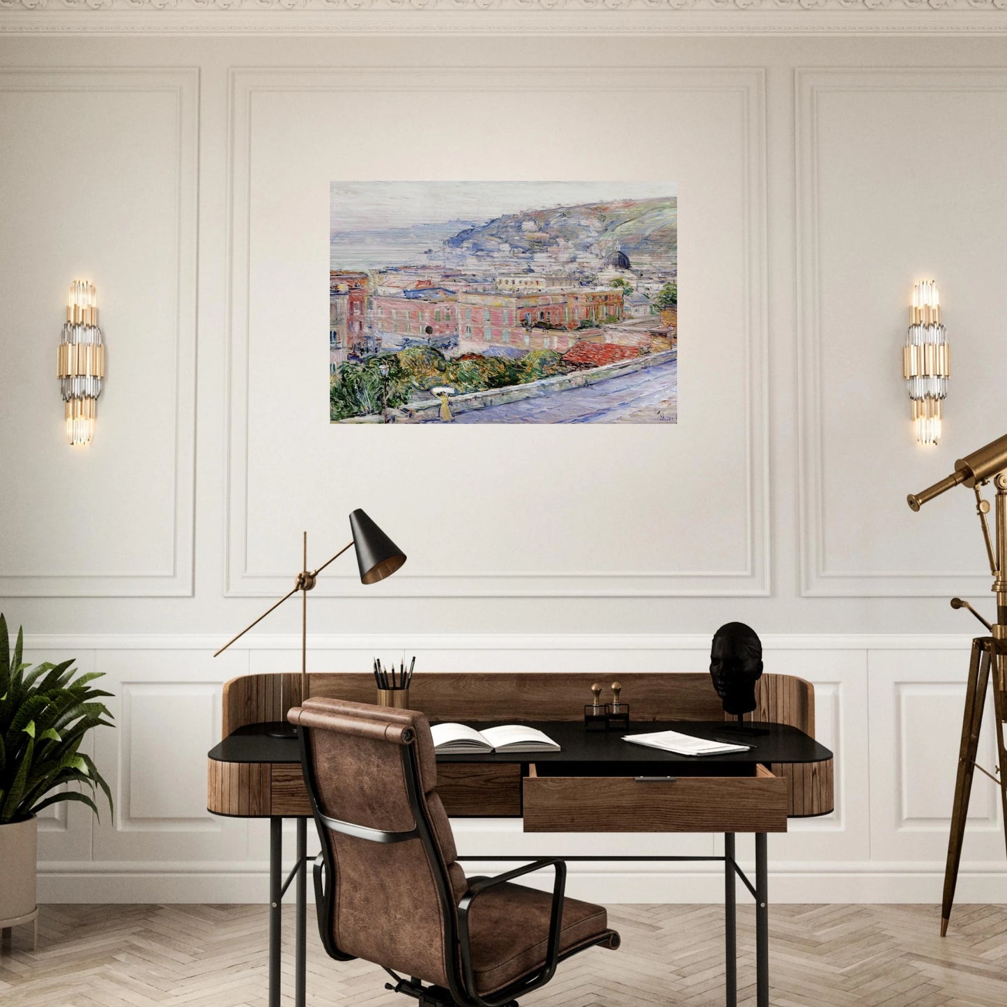 Naples - Childe Hassam Brushed Aluminum Print - 70x100 cm / 28x40 inches | Childe Hassam Aluminum Print | Childe Hassam Prints