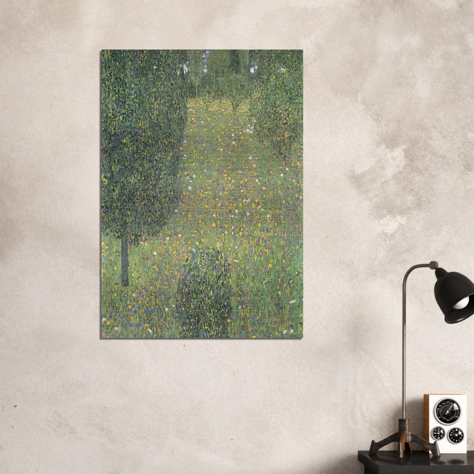 LANDSCAPE GARDEN MEADOW IN FLOWER - Gustav Klimt Brushed Aluminum Print - 70x100 cm / 28x40 inches | Gustav Klimt Aluminum Print | Gustav Klimt Prints