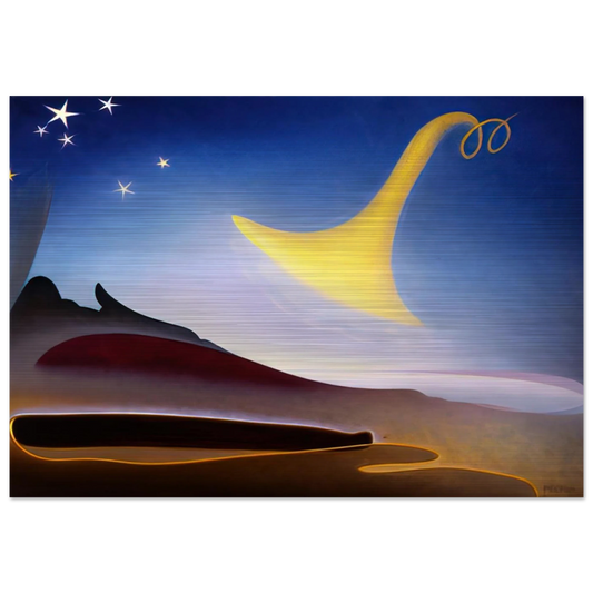 Awakening Memory of Father - 1943 - Agnes Lawrence Pelton Brushed Aluminum Print - 70x100 cm / 28x40 inches | Agnes Lawrence Pelton Aluminum Print | Agnes Lawrence Pelton Prints