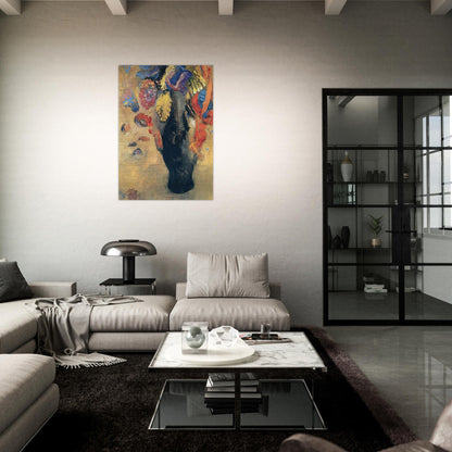 FLOWERS - Odilon Redon Brushed Aluminum Print - 70x100 cm / 28x40 inches | Odilon Redon Aluminum Print | Odilon Redon Prints