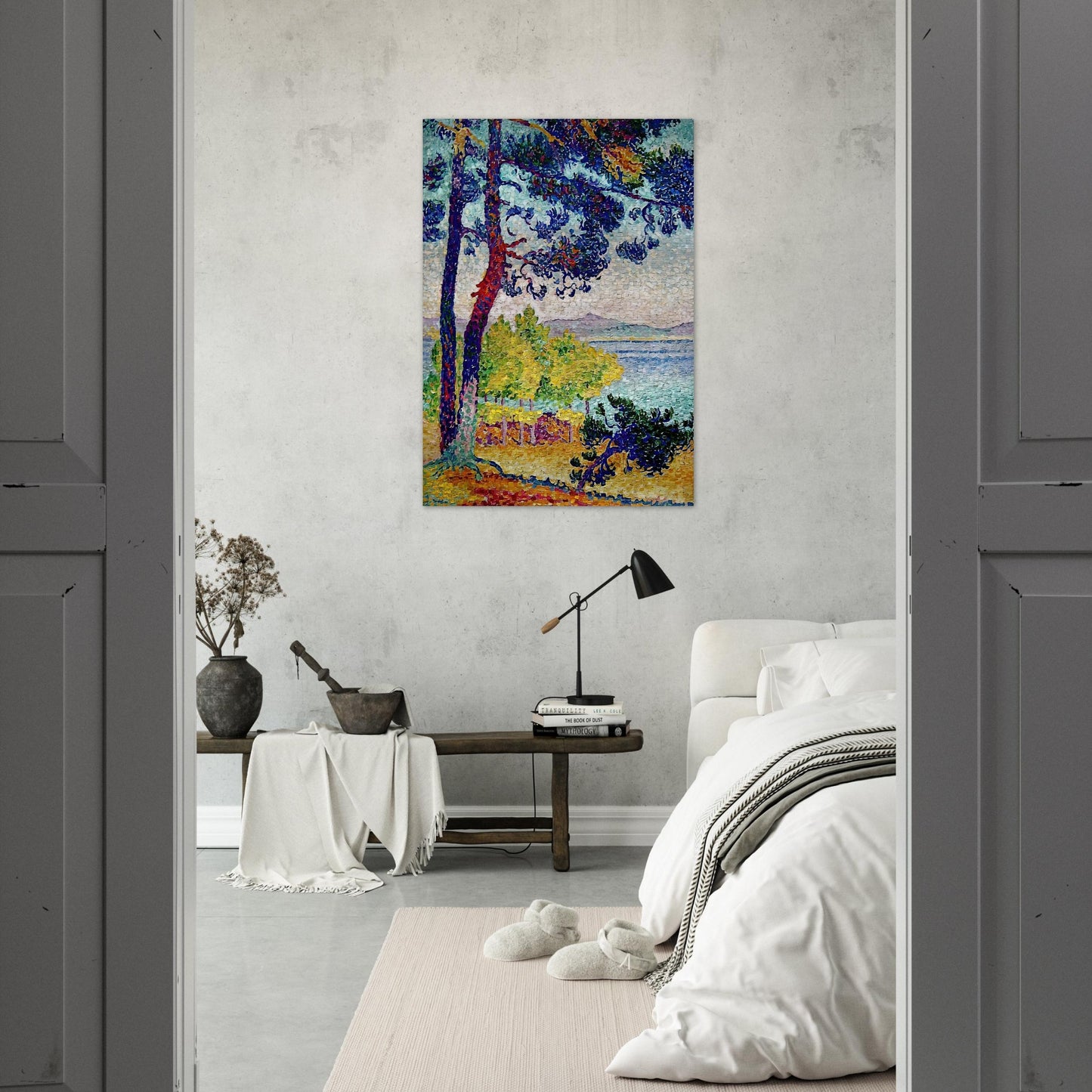 Afternoon at Pardigon, Var - Henri-Edmond Cross Brushed Aluminum Print - 70x100 cm / 28x40 inches | Henri-Edmond Cross Aluminum Print | Henri-Edmond Cross Prints