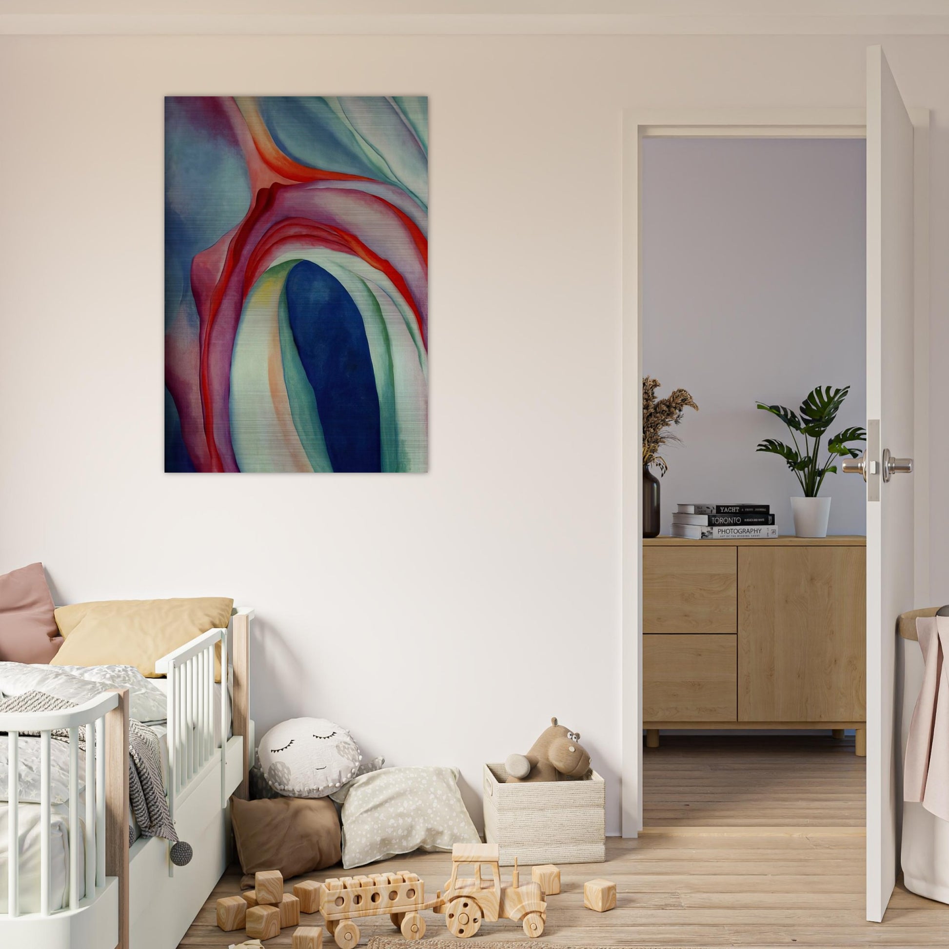 Music Pink and Blue II - Georgia O'Keeffe Brushed Aluminum Print - 70x100 cm / 28x40 inches | Georgia O'Keeffe Aluminum Print | Georgia O'Keeffe Prints