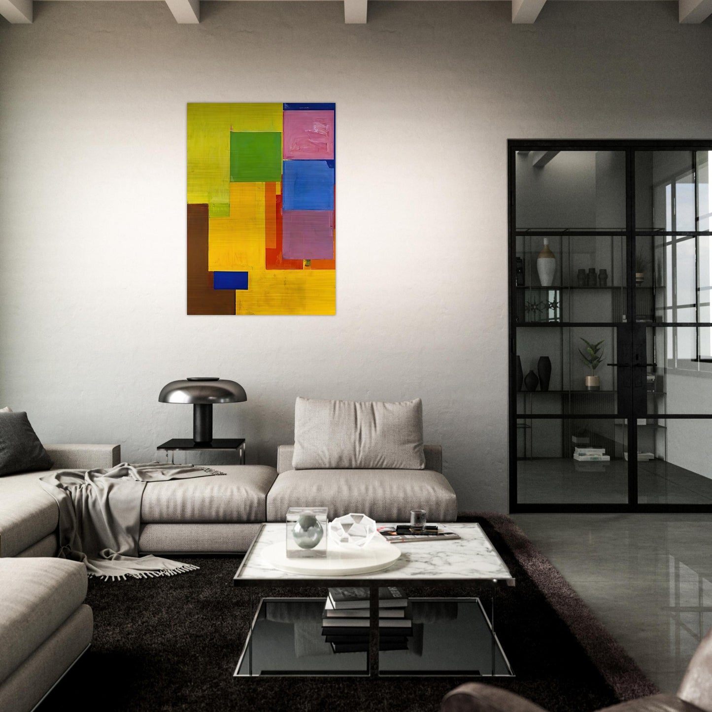 Veluti in Speculum - Hans Hofmann Brushed Aluminum Print - 70x100 cm / 28x40 inches | Hans Hofmann Aluminum Print | Hans Hofmann Prints