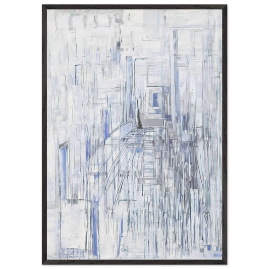 Passage of the Mirrors - 1981 - Maria Helena Vieira da Silva 70x100 cm / 28x40 inches Framed Art Print – Black Wooden Frame