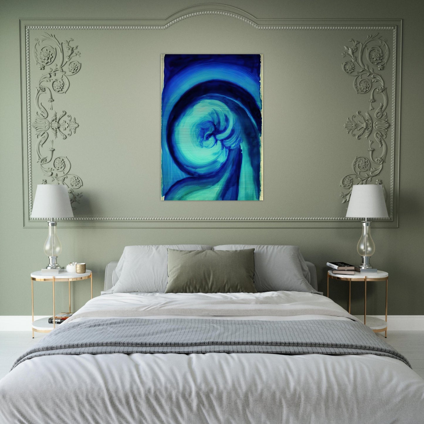 Blue I - Georgia O'Keeffe Brushed Aluminum Print - 70x100 cm / 28x40 inches | Georgia O'Keeffe Aluminum Print | Georgia O'Keeffe Prints