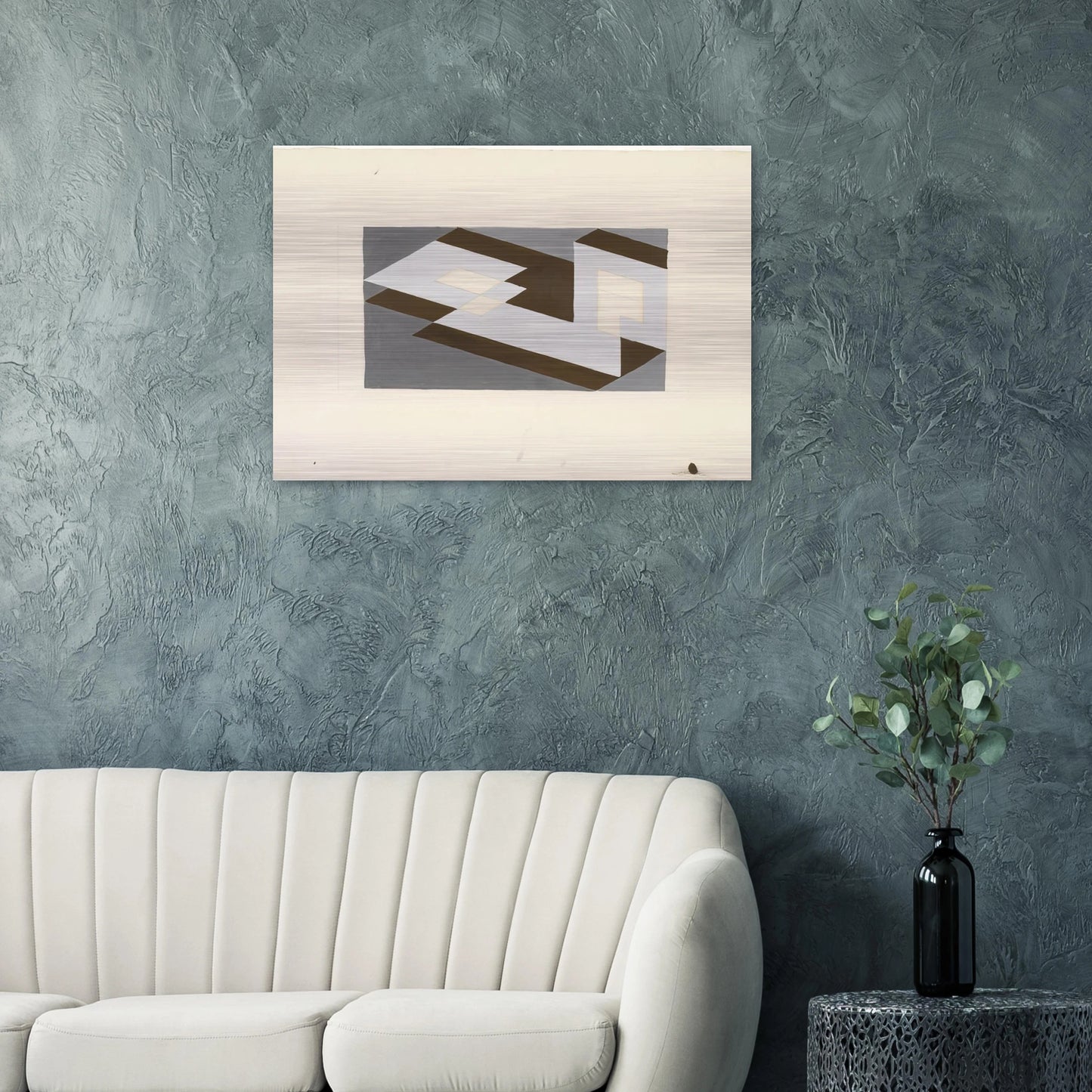 STUDY FOR TENAYUCA 1938 - Josef Albers Brushed Aluminum Print - 70x100 cm / 28x40 inches | Josef Albers Aluminum Print | Josef Albers Prints