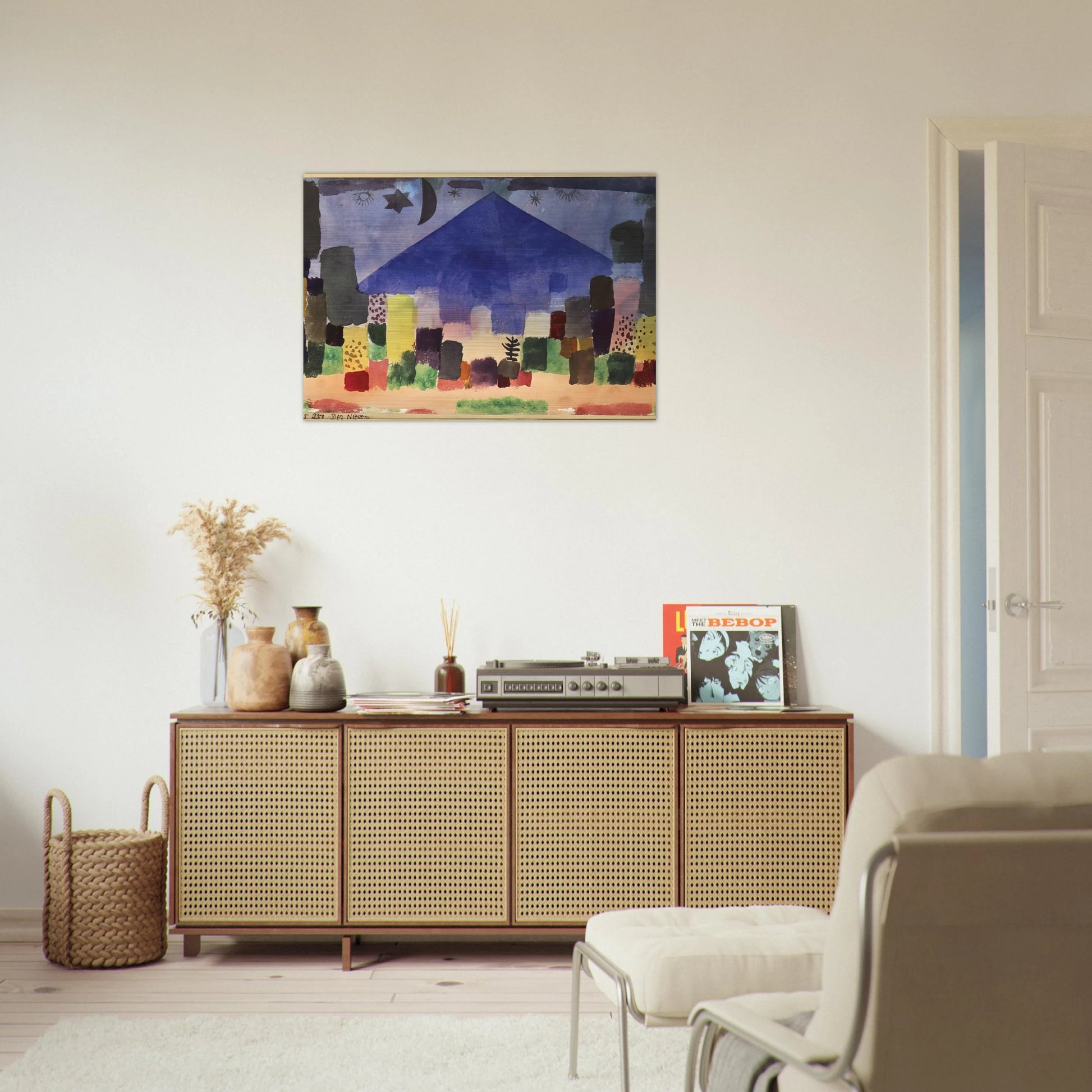 MOUNT NIESEN 1915 - Paul Klee Brushed Aluminum Print - 70x100 cm / 28x40 inches | Paul Klee Aluminum Print | Paul Klee Prints