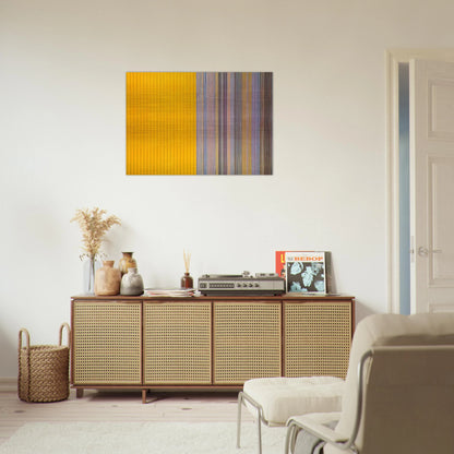 Half Lemon - 1969 - Gene Davis Brushed Aluminum Print - 70x100 cm / 28x40 inches | Gene Davis Aluminum Print | Gene Davis Prints
