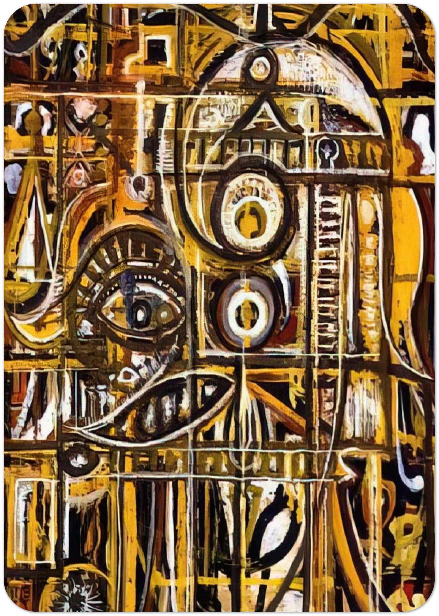 Abstract Eye - 1943 By Richard Pousette-Dart Pack of 10 Post Cards | Richard Pousette-Dart Post Cards | A6 (10.5 x 14.8 cm) - 4.1 x 5.8 inches