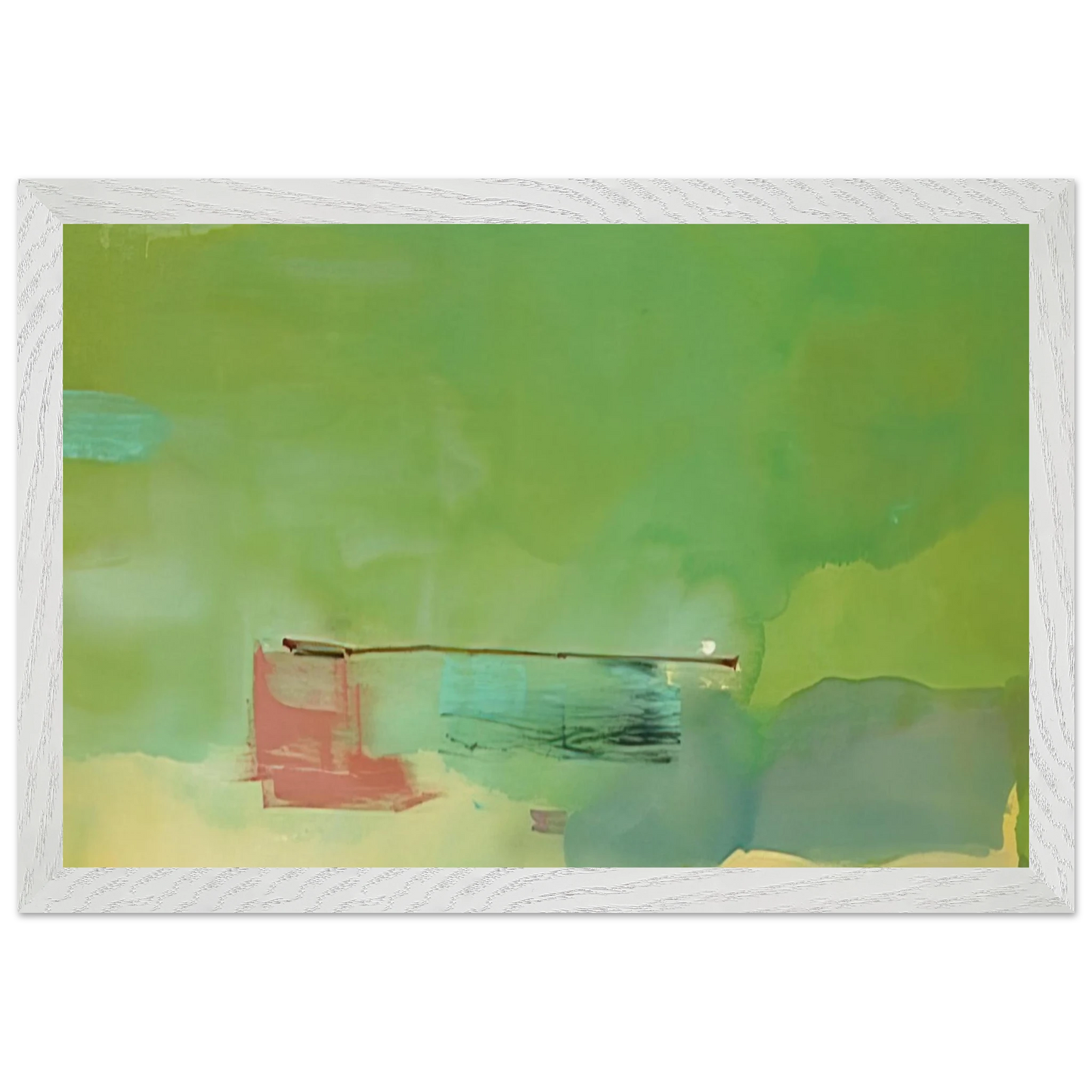Helen Frankenthaler - Springscape - 1975 Wall art - A2 (42 x 59.4  cm) - Premium Wooden Framed Poster With Fine Art Paper - Wood frame