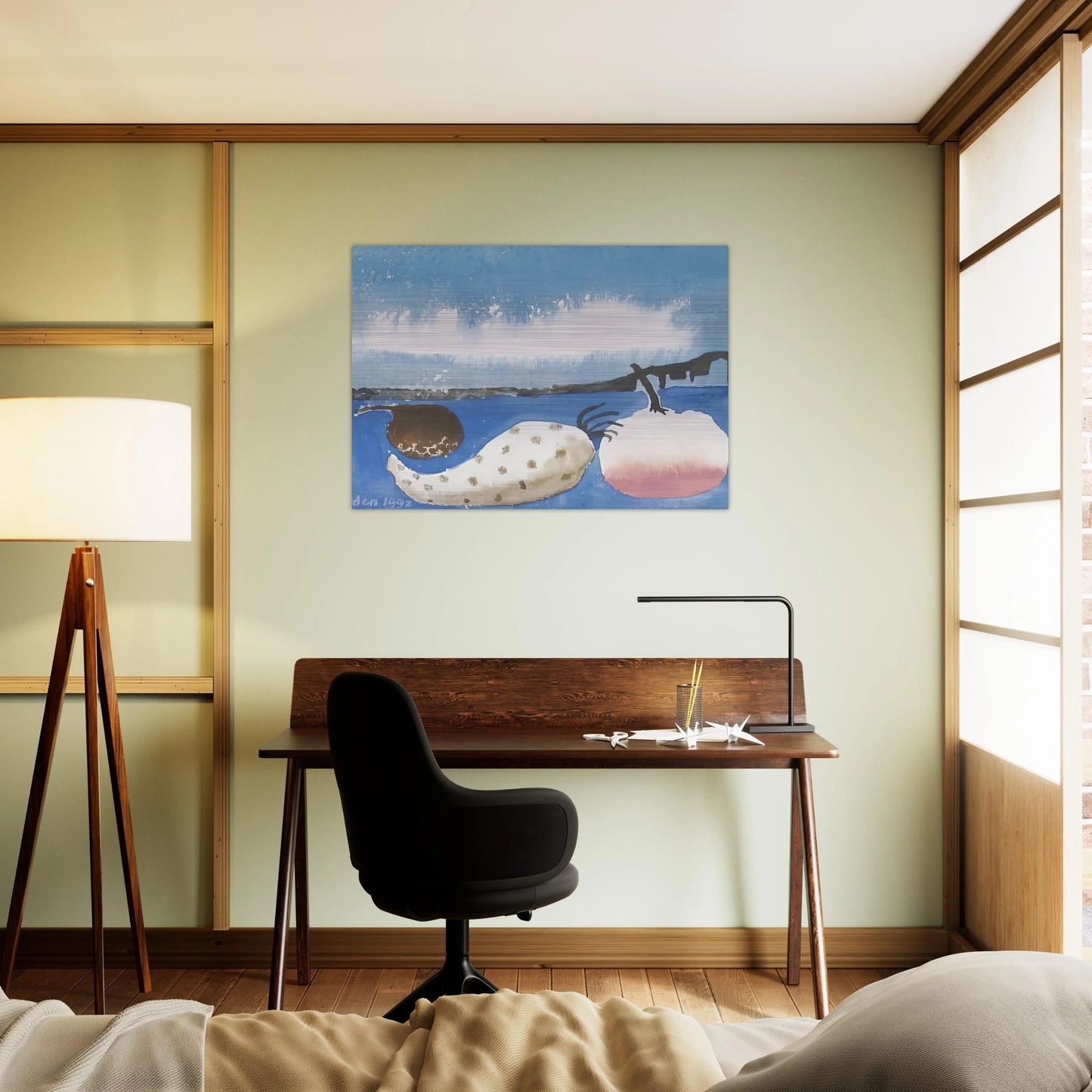 Fruit by the shore - 1992 - Mary Fedden Brushed Aluminum Print - 70x100 cm / 28x40 inches | Mary Fedden Aluminum Print | Mary Fedden Prints