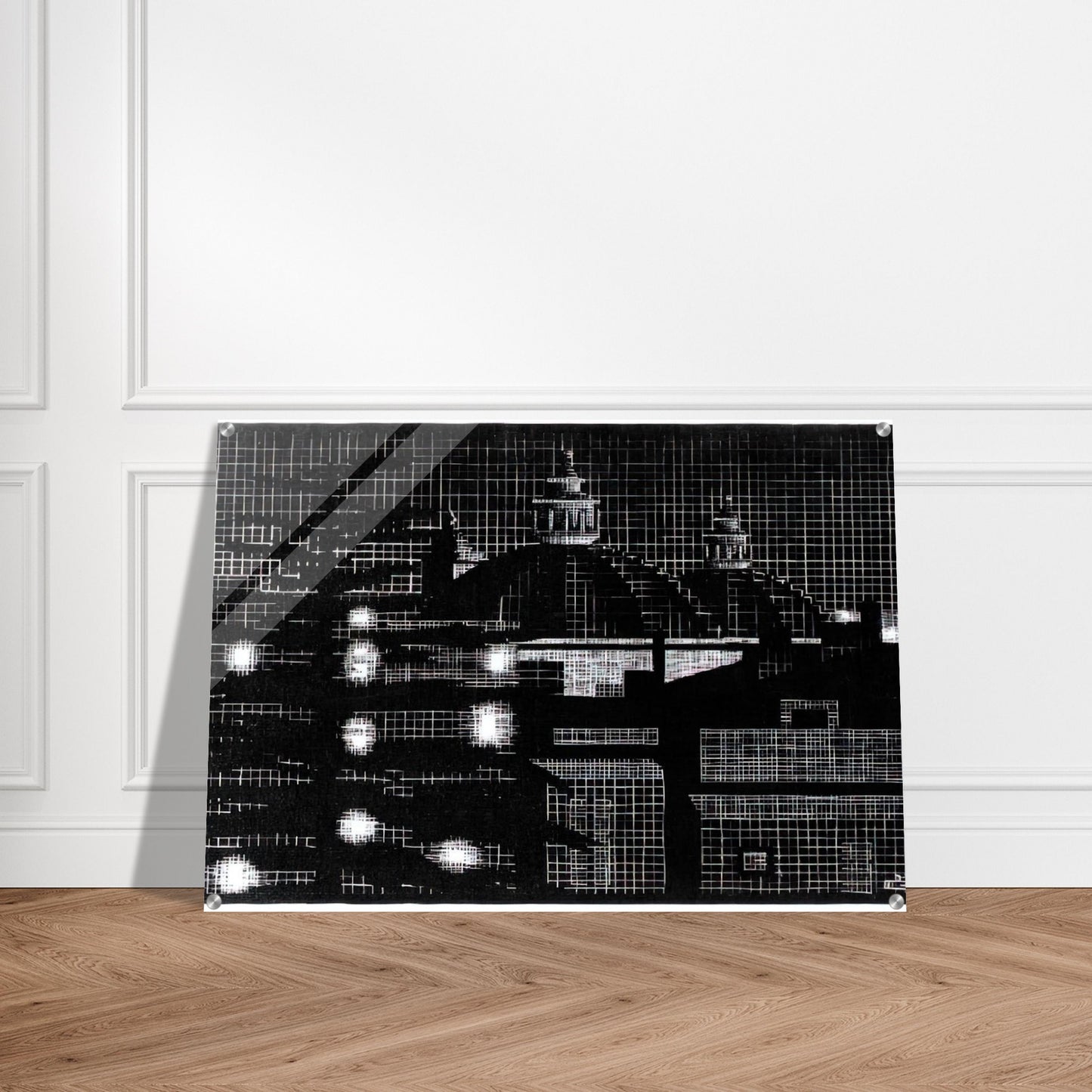 NOCTURNAL ROME 5 - MC Escher Acrylic Print - 70x100 cm / 28x40″ inches | MC Escher Wall Art | MC Escher Prints