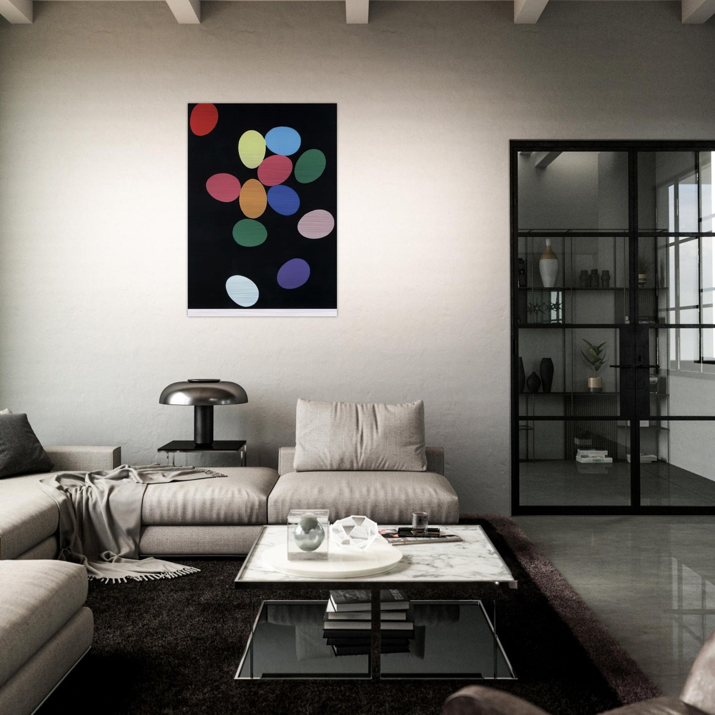 Eggs - Andy Warhol Brushed Aluminum Print - 70x100 cm / 28x40 inches | Andy Warhol Aluminum Print | Andy Warhol Prints