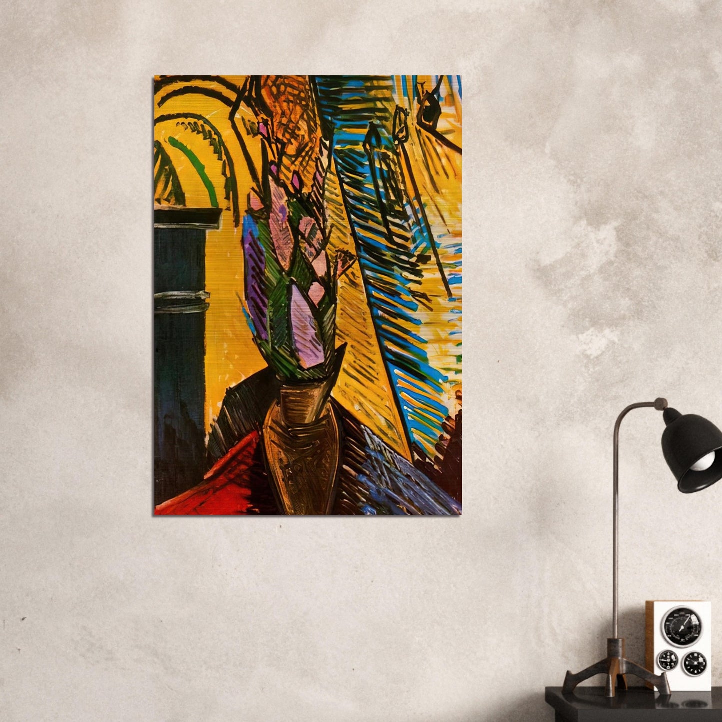 Flowers on the table - Pablo Picasso Brushed Aluminum Print - 70x100 cm / 28x40 inches | Pablo Picasso Aluminum Print | Pablo Picasso Prints