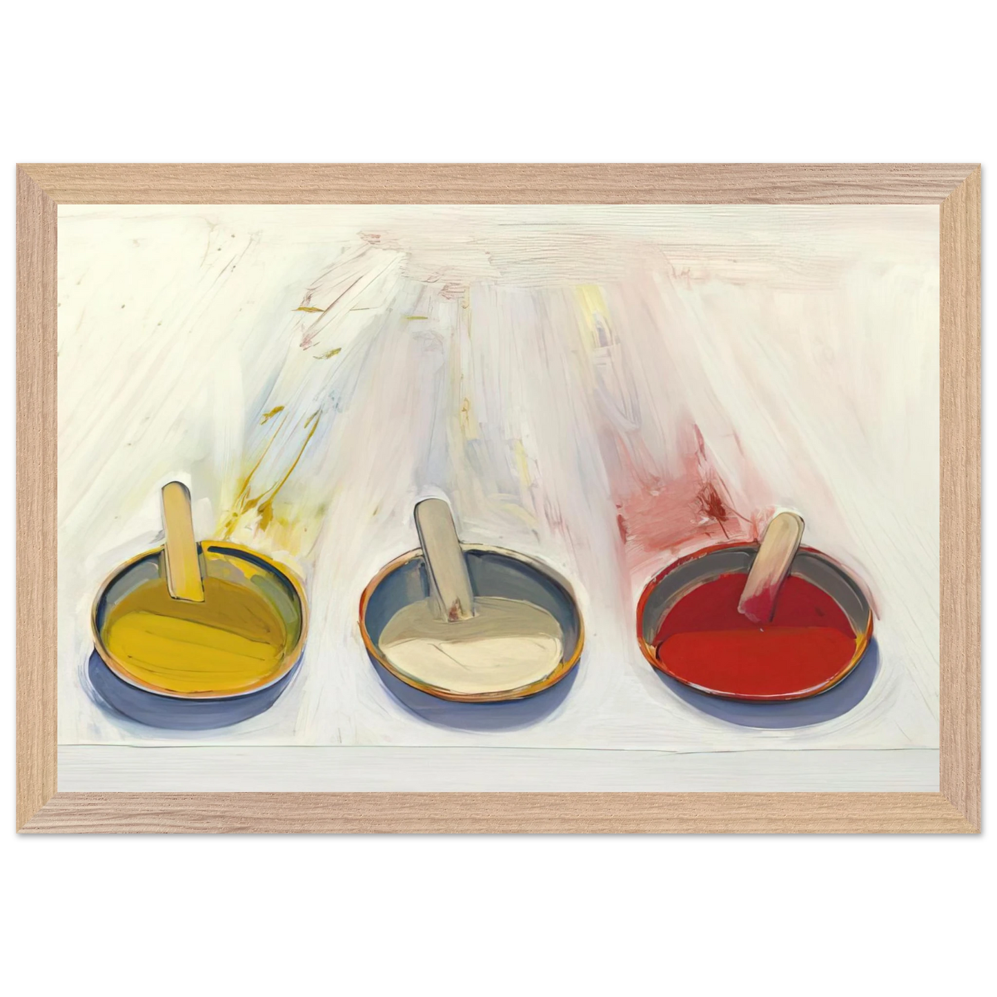 Wayne Thiebaud - Dressing Wells - 1961 Wall Art - 30x40 cm / 12x16 inches - Premium Wooden Framed Poster With Fine Art Paper - Black frame