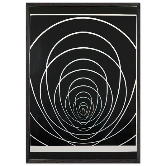 Concentric Space - 1969 - Clarence Holbrook Carter 70x100 cm / 28x40 inches Framed Art Print – Black Wooden Frame