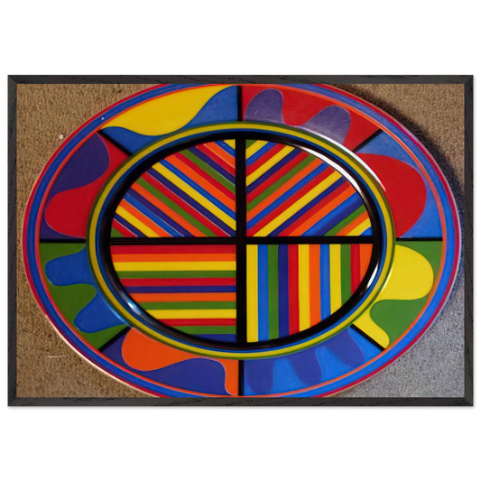 Lines in Four Directions - Sol LeWitt 70x100 cm / 28x40 inches Framed Art Print – Black Wooden Frame